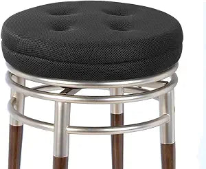 baibu Bar Stool Cushions, Super Breathable Round Bar Stool Cover Seat Cushion Black 12" - One Cushion Only