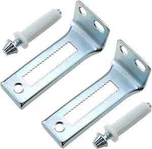 4PCS Bi-Folding Sliding Door Hardware Kit: Bi-Folding Door Bottom Pivot & Support Metal Plate, Silver, Suitable for 1-1/4" to 1-3/8" Bifold Doors