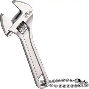 SK 2.5" Mini Adjustable Wrench Chain, Tiny Wrench, 0.48" Jaw Capacity