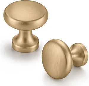 Champagne Bronze Cabinet Knobs, 10 Pack Solid 1.2 Inch Drawer Pulls