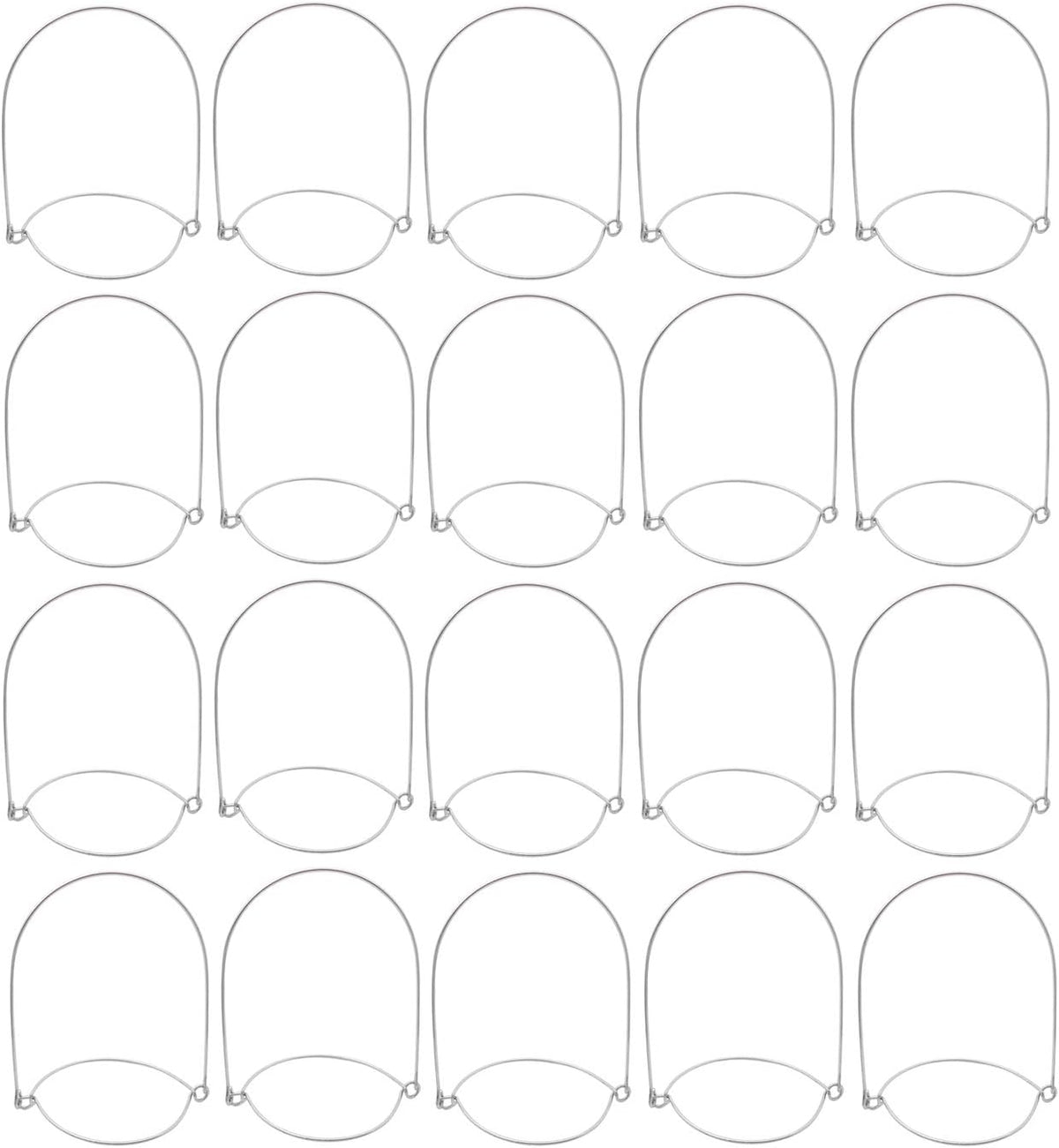 24PCS Stainless Steel Mason Jar Wire Hangers 3.9â€³x2.6â€³ Regular Mouth Wire Handles for Mason, Ball, Canning Jars, Ball Pint Jar
