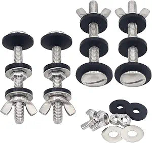 8 PCS Toilet Tank to Bowl Bolts Repair Kit, 5/16 * 3.15 inch Stainless Steel Heavy Duty Rustproof Toilet Tank Bolts