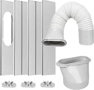 Portable Air Conditioner Window Vent Kit with 5.9" Exhaust Hose, AC Window Vent Kit Adjustable 59" Length Hose for A/C Unit Universal for Sliding Vertical/Horizontal Windows