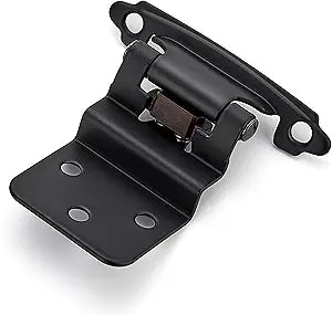 Ravinte 3/8" Inset Matte Black Cabinet Hinges 60 Pack (30 Pairs)