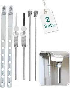 CLISPEED 2 Set Bathroom Sink Drain Lift Rod Sink Drain Control Lift Rod Replacement Part Pop up Pull Pivot Assembly for Lavatory Basin Wash Basin Bathroom Hardware