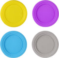 4pcs Ice Cream Containers Cover, Diameter 4.53in Silicone Lids for Ice Cream Cups Round Replacement Food Storage Cup Lids for Ninja Creami NC301 NC300 NC299AMZ Series Maker Accessories