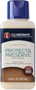 Guardsman Protect & Preserve Leather Protector for Leather Furniture & Car Interiors | Small Leather Goods and Leather Shoe Cleaner, 8.4 Fluid Ounces
