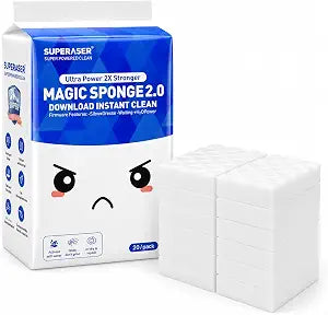 Magic Sponge Eraser, Textured Extra Dense Sponges, 20 Pack