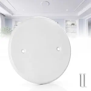 1 Pcs 5" Smoke Detector Cover Plate,Round Blank Steel Ceiling Cover Plate