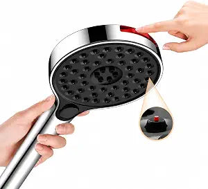 One-Touch Self-Cleaning Nozzles, Anti-Clog Handheld High Pressure Shower Head, Large Panel Adjustable Detachable Shower Head for Bathroom