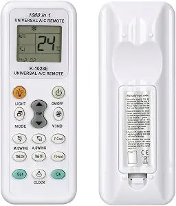 Universal AC Remote Control,1000 in 1 Multi-Brand Compatible,A/C Controller