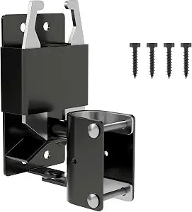 2 Way Gate Latch, Heavy Duty Lockable Two Way Farm Gate Latch for Metal Tube Gates, Livestock, Horse Corral, Ranch, Stable, Self-Locking Fence Gate Hardware, 1 Pack