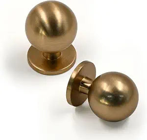 FILTA 10 Pack 1Inch(27mm) Diameter Round Solid Ball Champagne Bronze Cabinet Knobs Drawer Pulls Cabinet Hardware for Kitchen Cabinets and Bathroom Cabinets