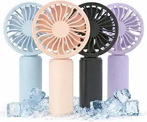 VanSmaGo 4 Pack Mini Handheld Fan, USB Rechargeable Portable Fan with 3 Speeds, Small Pocket Personal Fan for Travel, Theme Park, Summer Holiday Essentials, Commute and Outdoors