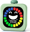Digital Visual Timer for Kids, 4-Color Countdown Timer with Smiley Face