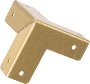Solid Brass Decorative Corner Protector | Set of 4 | Furniture Corner Guard Hardware for Jewelry Box, Case | CK4-B