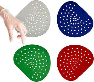10 Pack Urinal Screen Deodorizer Includes Installation Gloves, Anti-Splash Urinal Cake, Long Lasting Commercial Bathroom Freshener (Blue)