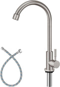 Aolemi Cold Water Only Kitchen Sink Faucet Stainless Steel Brushed Nickel