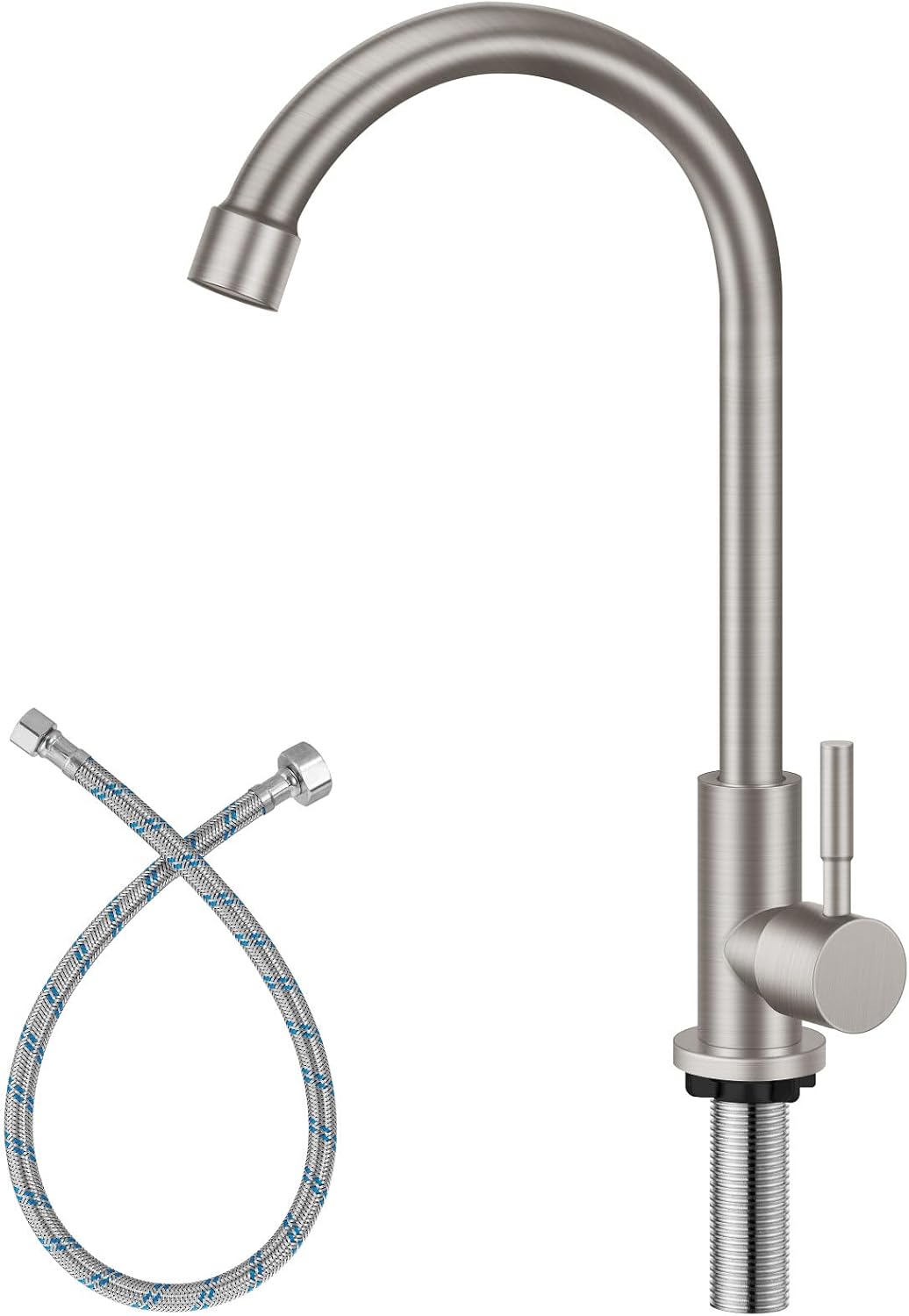 Aolemi Cold Water Only Kitchen Sink Faucet Stainless Steel Brushed Nickel