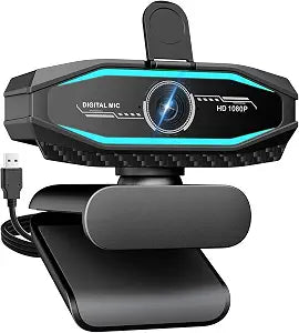 1080P HD Webcam with Microphone, USB Computer Camera for Laptop PC Desktop