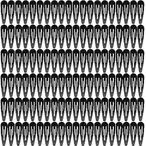 2 Inch Hair Clips, Funtopia 120 Pcs Women Black Barrettes Snap Hair Clips