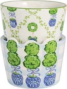 Mud Pie Ceramic Topiary Assorment Ramekin Set