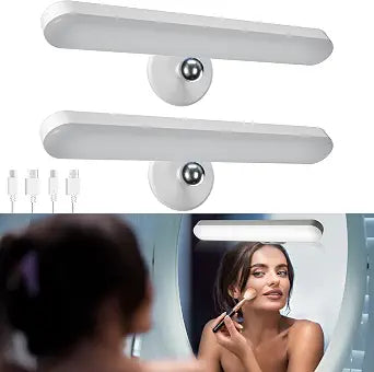 Benreom 2 Pack Rechargeable Vanity Lights for Mirror, LED Stick On Light