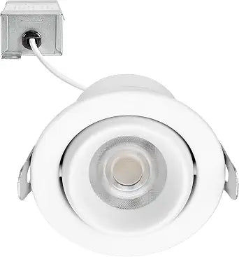 Maxxima 2" Adjustable LED Gimbal Downlight, 400 Lumens, 5 CCT 2700K-5000K