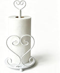 Paper Towel Holders Countertop Decorative Paper Towel Holder Home Decor and Accessories Suitable for Counter Top or Table -Metal Paper Towel Roll Holders (Heart Shaped)