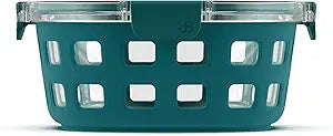 Ello Duraglass 7 Cup Glass Meal Prep Container with Lid, Teal