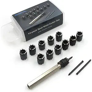 Spot Weld Cutter, 3/8 Inch HSS Spot Weld Drill Bit, 14-Pack