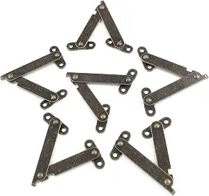 6pcs Lid Support Folding Hinges, Jewelry Box Lid Stay Hinge