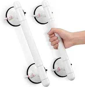 Suction Grab Bars for Shower, 14.4 Inch Bathroom Handles, 2 Pack