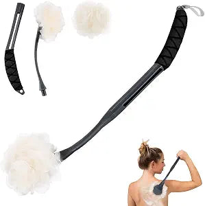 Loofah on a Stick, 20.5��� Shower Sponge Loofah Back Scrubber, Exfoliation and Improved Skin Health, Back Loofah for Shower for Men Women