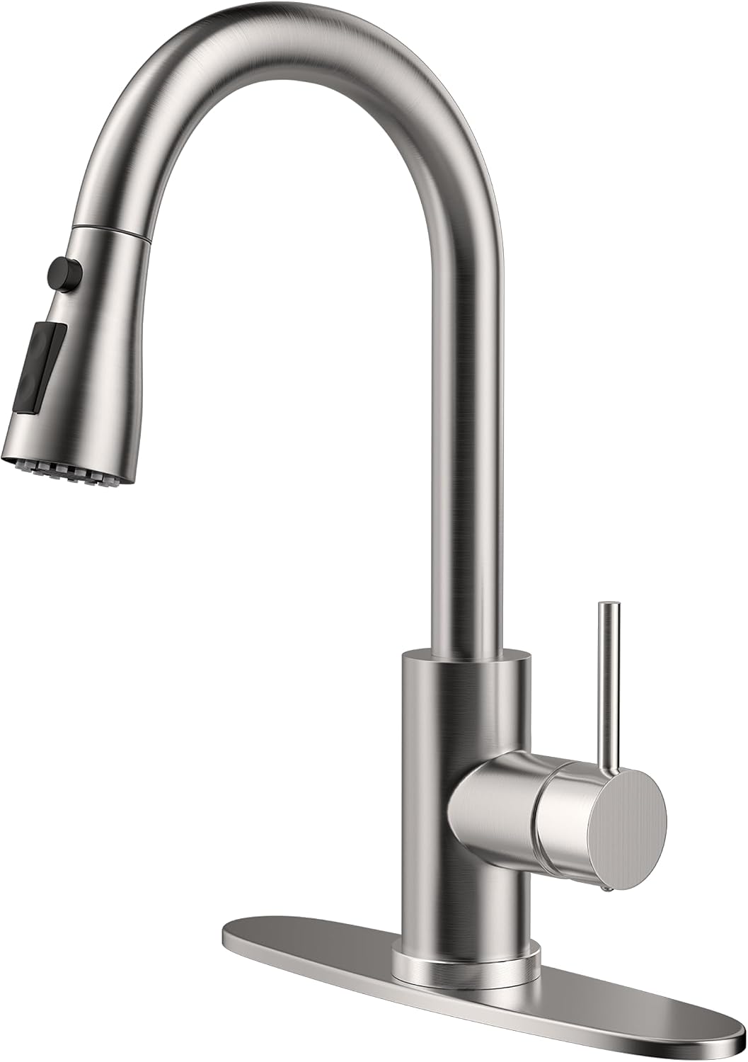 High-Arc Kitchen Faucets with Pull Down Sprayer,Brushed Nickel