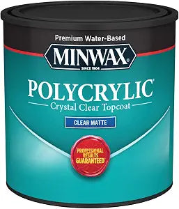 Minwax Polycrylic Protective Finish, Clear Matte, 1/2 Pint, 222224444