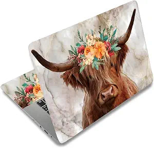 SUPERDANT Laptop Skin Sticker Highland Cow Laptop Notebook Decals