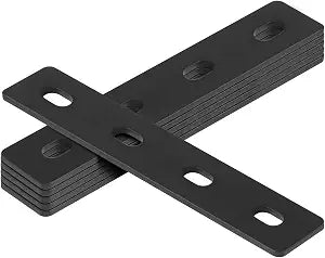 6 Pack 10" x 1-1/2"Mending Plates, Slot for 1/2" Bolt,5/32" Thick