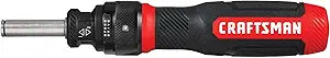 CRAFTSMAN Ratcheting Screwdriver, SpeedDrive, 2 Double Ended Bits Included, Handle Holds Up To 6 Bits (CMHT68129)