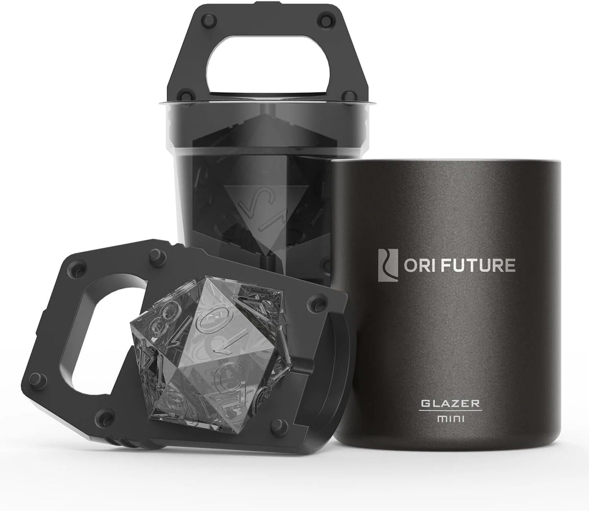 GLAZER mini, Clear D20 Ice Mold Ice Maker, DND Gamer Gifts