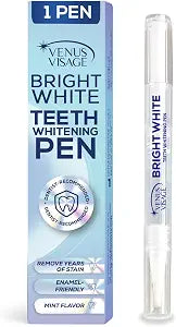 Venus Visage Teeth Whitening Pen and Tooth Polishing Kit (Pack of 1) ��� Professional Teeth Whitening Gel, 30+ Uses, Low Sensitivity, Enamel-Safe Mint Formula ��� Removes Coffee, Wine & Tobacco Stains