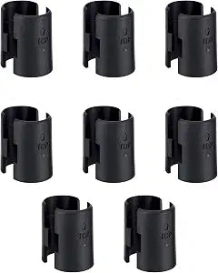 WAFJAMF 16 Pcs 8 Pairs Wire Shelving Shelf Lock Clips for 3/4" Post Black