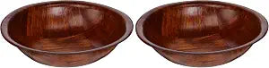 Winco WWB-5 Wooden Woven Salad Bowl, 5-Inch,Brown, 1 Count (Pack of 2)