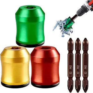 3Pcs Magnetic Screw Ring, Universal Magnetic Screw Holder for Drills