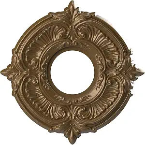 Ekena Millwork CMP10ATCCB Attica Thermoformed PVC Ceiling Medallion (Fits Canopies up to 4 1/8"), 10"OD x 3 1/2"ID x 3/4"P, Metallic Champagne Bronze