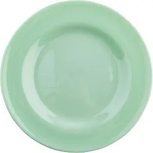TableCraft 12223 Jadeite Glass Collection Round Dinner Plate, 10 Diameter, Vintage-Style Milk Green Glass, Dishwasher & Microwave Safe, 10 x 10 x 0.75  Dinnerware for Entres & Tabletop Service