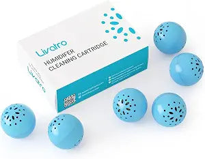 Livatro Blue Humidifier Cleaning Balls, 30-Day Tank Care, 6 Pack