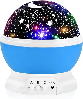 RICTLY Night Light for Kids, Kids Night Light Nebula 360 Degree Rotation - 4 LED Bulbs 12 Light Color Star Projector Changing with USB Cable, Romantic Gifts for Men Women Children