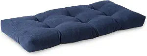 ELFJOY Non Slip Tufted Bench Cushion for Indoor Furniture 34"x16" Navy