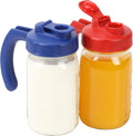 2 Pack Wide Mouth Mason Jar Pour Spout Lids with Handle